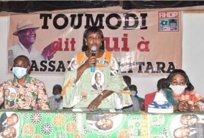 Côte d'Ivoire : Présidentielle 2020, Raymonde Goudou engage  Toumodi pour la victoire de Ouattara au premier tour