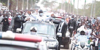 Côte d'Ivoire : Marahoué, Ouattara accueilli en fanfare à Zuenoula, les populations lui font de nombreuses doléances