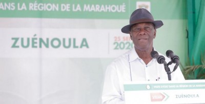Côte d'Ivoire :   Marahoué, Ouattara annonce un plan Marshall à Zuenoula, promet offrir des emplois à la jeunesse et lui demande de ne pas écouter les « chants de sirènes »