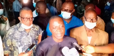 Côte d'Ivoire : Bouaké, Amadou Koné lance la précampagne RHDP Gbêkê 1 avec motos et véhicules offerts aux militants