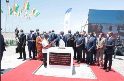 Côte d'Ivoire : Pose de la première pierre des superstructures du deuxième terminal à conteneurs, 450 emplois directs annoncés au Port d'Abidjan