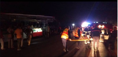 Côte d'Ivoire : Près d'une dizaine de morts dans une collision entre un camion porte char transportant un engin de chantier et un car de transport