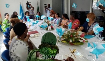 Côte d'Ivoire : Pour l'apaisement, Kandia Camara,  Léopoldine Coffie, Marie Odette Lorougnon et  Danielle Boni Claverie réunies autour d'une même table