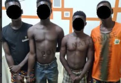 Côte d'Ivoire : Abobo, interpellation de 04 individus appartenant à un gang de cambrioleurs