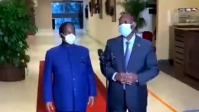 Côte d'Ivoire : Après un palabre, Ouattara et Bédié se retrouvent côte à côte au golf hôtel et annoncent se rappeler et se revoir