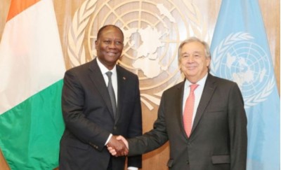 Côte d'Ivoire : Le secrétaire général de l'ONU félicite Ouattara et se dit encouragé par ses  efforts visant à engager un dialogue franc avec l'opposition