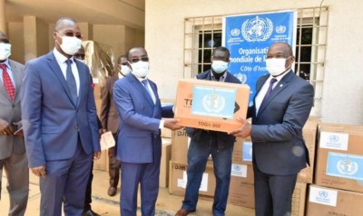 Côte d'Ivoire : Lutte contre la COVID-19, plus 300 millions de FCFA de matériels et d'équipements médicaux de l'OMS offerts au ministère de la Santé et de l'hygiène publique