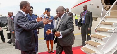 Ghana :  Akufo-Addo part aux investitures des Présidents Ouattara et Condé, suite au Royaume-Uni
