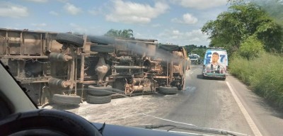 Côte d'Ivoire : Drame à Man, le chauffeur d'un gros camion percute violemment trois gamins et tue deux sur place