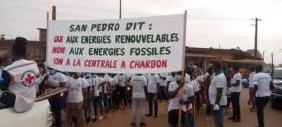 Côte d'Ivoire : San-Pédro, visant à dire « Non » à la construction d'une centrale à charbon, une caravane interrompue