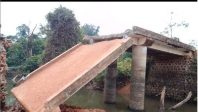 Côte d'Ivoire : Duekoué, après plusieurs alertes sans suite, le pont de Nidrou cède finalement dans l'indifférence d'une réaction des autorités