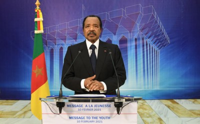 Cameroun : Message aux jeunes, Biya évoque la transition et annonce 500 mille emplois en 2021