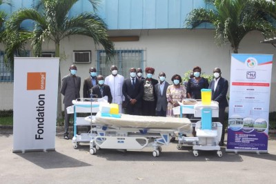 La Fondation Orange Côte d'Ivoire réaffirme son engagement pour l'amélioration de la santé des populations ivoiriennes à travers des dons de matériel au CHU de COCODY