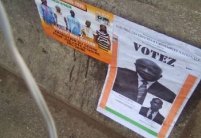 Côte d'Ivoire : Destruction  des affiches des candidats, des peines d'emprisonnement d'un à cinq ans prévues