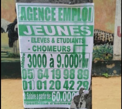 Côte d'Ivoire : Recrutement d'élèves, étudiants et de chômeurs avec promesse de salaires, arnaque !