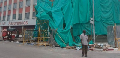 Côte d'Ivoire : La chute d'un échafaudage de l'immeuble cotivoirienne écrase une femme au Plateau