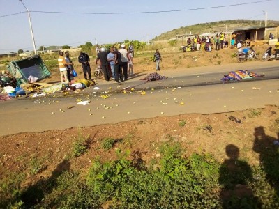Côte d'Ivoire : Une collision entre un camion poids lourds et un tricycle fait 4 morts à Korhogo