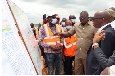 Côte d'Ivoire : Prolongement de l'autoroute Yamoussoukro-Bouaké, le Ministre Amédé met la pression en insistant sur  la date de livraison prévue en septembre 2021