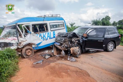 Côte d'Ivoire : Gagnoa, le ministre Alcide Djédjé victime d'un accident, son épouse grièvement blessée