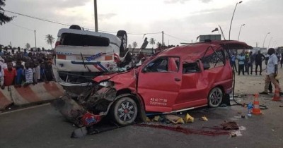 Côte d'Ivoire : Port-Bouët, une grave collision entre deux minicars fait 16 victimes dont 03 morts