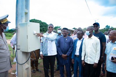 Côte d'Ivoire : Électrification en zone rurale, Bruno Koné annonce que 90 % des localités de la Bagoué bénéficient désormais de l'électricité