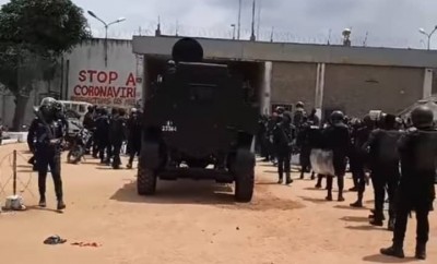 Côte d'Ivoire : Maca, grève des agents pénitentiaires, un bataillon des forces de l'ordre  devant l'établissement pénitentiaire pour ramener l'ordre
