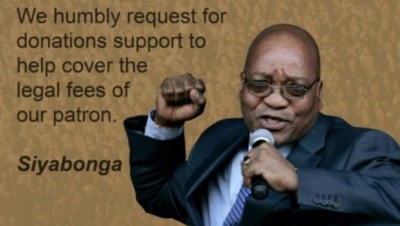 Afrique du Sud : Appel aux dons pour couvrir les frais de justice de Zuma