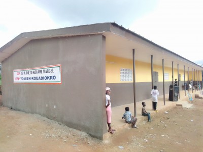 Côte d'Ivoire : Diabo, à l'entame de la rentrée scolaire, un bâtiment de trois classes offert aux écoliers par une ONG