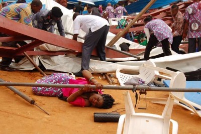 Nigeria : Trois morts dans l'effondrement d'une église