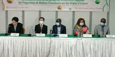 Côte d'Ivoire :   Mise en œuvre de l'Accord portant création de la ZLECAF, les capacités des maîtres formateurs de cinq administrations douanières renforcées sur les règles d'origine