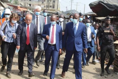 Côte d'Ivoire : Projet PAQRA, visite du futur marché de gros de Yopougon Gesco en présence de l'ambassadeur de France à Abidjan