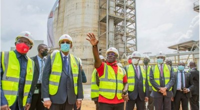Côte d'Ivoire : Achi inaugure l'usine de production de ciment de Koné Dossongui