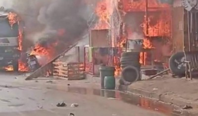 Côte d'Ivoire : Drame à Man, un incendie déclaré au sein d'une  boulangerie fait 07 morts