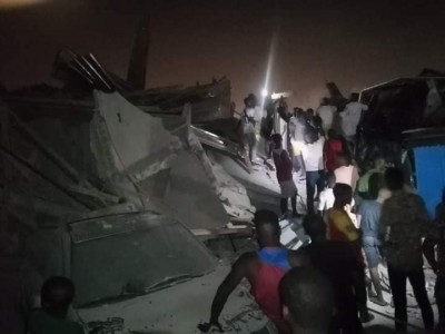 Côte d'Ivoire : Treichville, l'effondrement d'un immeuble R+7 fait un bilan provisoire de 27 victimes dont 05 morts