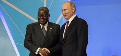 Ghana-Russie : Vladimir Poutine salue les 65 ans du Ghana sur fond « d'amitié traditionnelle »