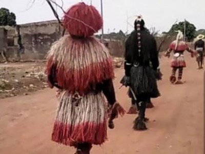 Côte d'Ivoire :  Valorisation de la culture Nafara, sortie officielle à Sinématiali du Kodal, masque sacré issu de la deuxième classe initiatique du Poro