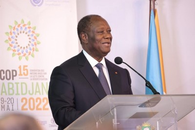Côte d'Ivoire :   Ouverture de la COP15, Alassane Ouattara : « Agissons vite, agissons ensemble pour donner une nouvelle vie à nos terres »