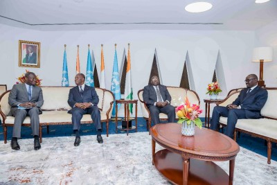 Côte d'Ivoire : COP 15, Alassane Ouattara s'entretient avec le Président de la Commission de l'UEMOA