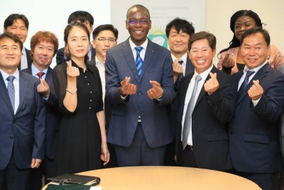 Côte d'Ivoire :    Bonne gouvernance, entretien entre des hommes d'affaires coréens et le ministre Zorro Epiphane qui souhaiteraient investir dans le pays