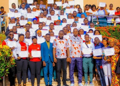 Côte d'Ivoire : Yamoussoukro, plusieurs jeunes membres de la JPAD formés sur l'entrepreneuriat