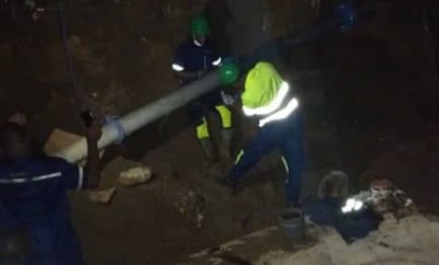 Côte d'Ivoire : Les gros moyens déployés par la SODECI depuis cette nuit pour réparer les dégâts des orages