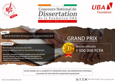 UBA Côte d'Ivoire organise un concours National de dissertation dénommé NEC (National Essay Competition)
