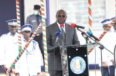 Côte d'Ivoire : Gendarmerie nationale, Tiémoko Meyliet Koné, préside le baptême de la 46e promotion d'élèves-officiers et la prestation de serment de 1 969 élèves sous-officiers