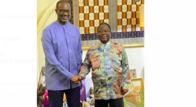 Côte d'Ivoire : Tidjane Thiam, reçu par Bédié à Daoukro, sans détour « je n'ai jamais quitté le PDCI, nous sommes une famille PDCI et restons PDCI »