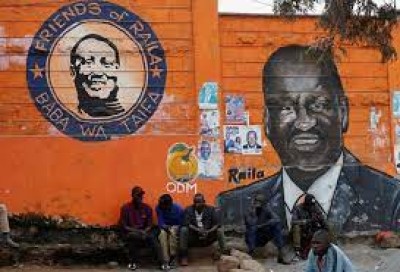 Kenya : Présidentielle, Odinga serait en tête avec 52,54% devant William Ruto, , selon les premières tendances