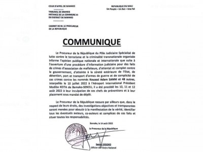 Côte d'Ivoire : Les 49 soldats écroués au Mali, communiqué de la justice malienne
