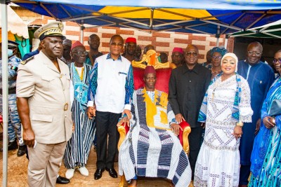 Côte d'Ivoire : Tingrela, à l'intronisation du nouveau chef du canton Kadlé, Bruno Koné l'invite à renforcer la cohésion entre les populations