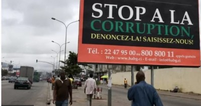 Côte d'Ivoire : Selon une étude, en  2019 la corruption a fait perdre  environ 1400 milliards de FCFA au pays