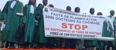 Côte d'Ivoire : Le collectif des Docteurs non recrutés décrète plus de soutenance de thèse dans les universités jusqu'à nouvel ordre