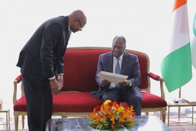 Côte d'Ivoire : Ouattara s'entretient avec, Adoum Younousmi, Emissaire du Président du Conseil militaire de transition du Tchad